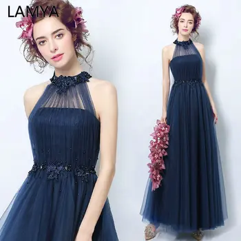 LAMYA Halter Lace With Pearl Beading Evening Dresses Plus Size Lace Up Formal Party Dresses Tulle Prom Gown Robe De Soiree
LAMYA Halter Lace With Pearl Beading Evening Dresses Plus Size Lace Up Formal Party Dresses Tulle Prom Gown Robe De Soiree