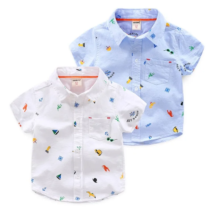 Summer Boys Shirt Cartoon Print Kids Shirts Fashion Cotton Soft Short Sleeve Baby Boy Shirt For Children Clothes 90-130cm
Summer Boys Shirt Cartoon Print Kids Shirts Fashion Cotton Soft Short Sleeve Baby Boy Shirt For Children Clothes 90-130cm