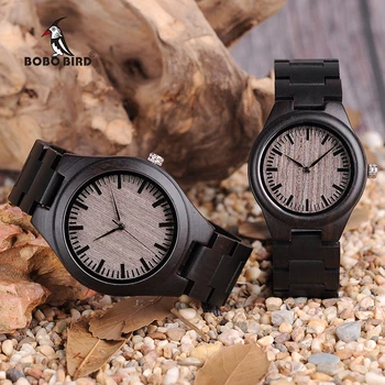 Women Watches Men relogio masculino BOBO BIRD Lover Ebony Wood Quartz Ladies Wristwatch Montre Femme erkek kol saati in Gift Box 
Women Watches Men relogio masculino BOBO BIRD Lover Ebony Wood Quartz Ladies Wristwatch Montre Femme erkek kol saati in Gift Box
