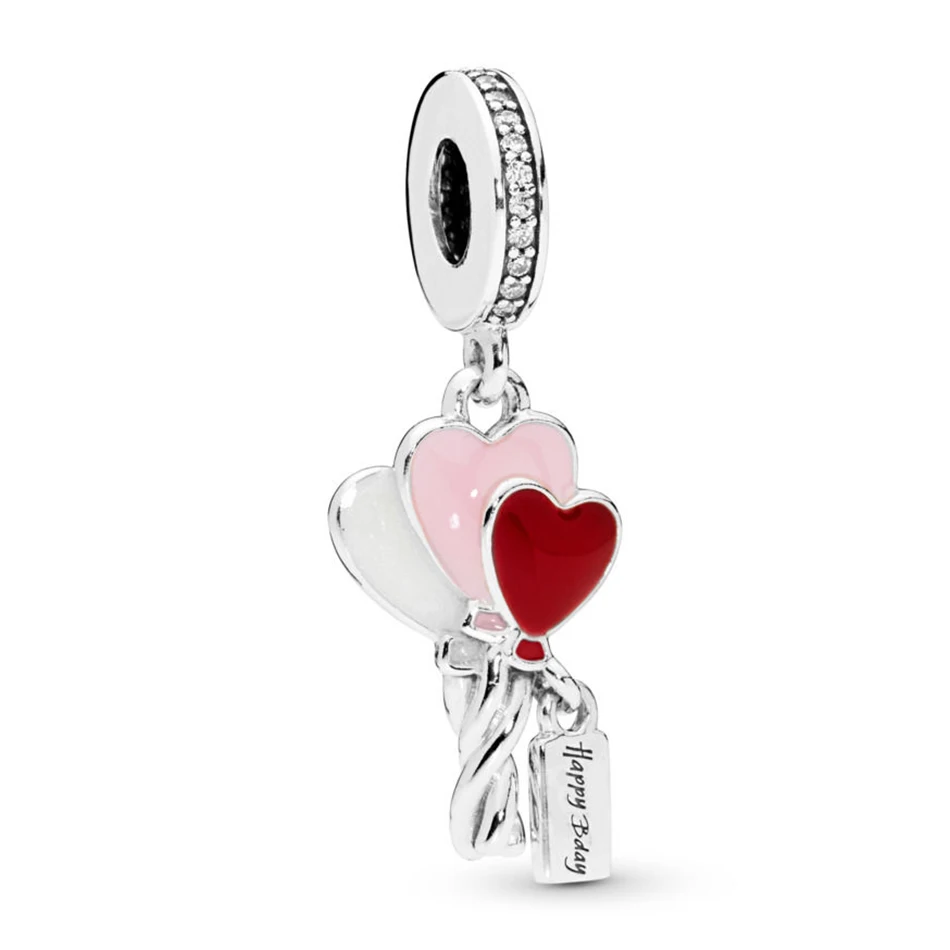 Authentic 925 Sterling Silver Mixed Enamel Heart Balloons With Crystal Dangle Charm Fit Pandora Bracelet Bangle Jewelry
Authentic 925 Sterling Silver Mixed Enamel Heart Balloons With Crystal Dangle Charm Fit Pandora Bracelet Bangle Jewelry