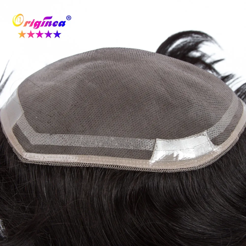 Originea Remy Human Hair Toupee for Men Base Size From Front To Back 18 cm Right To Left 16 cm Hair Length 6 inch 1# Color
Originea Remy Human Hair Toupee for Men Base Size From Front To Back 18 cm Right To Left 16 cm Hair Length 6 inch 1# Color