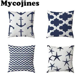 Ocean Series White Throw Cushion Cover Blue White Stripe Anchor Seahorse Starfish Home Bedroom Sofa Drom Decoration Pillow Cases
Ocean Series White Throw Cushion Cover Blue White Stripe Anchor Seahorse Starfish Home Bedroom Sofa Drom Decoration Pillow Cases
