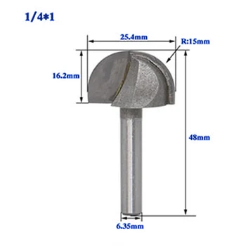 High toughness Metal Dia 1" Cutting Dia Round Nose Router Bit Replacement Woodworking 1/4" Shank Hot Sale Useful
High toughness Metal Dia 1" Cutting Dia Round Nose Router Bit Replacement Woodworking 1/4" Shank Hot Sale Useful