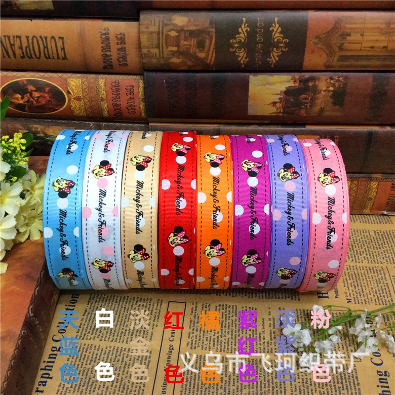 2.5cm thread four-color printing cartoon mouse characters Roman Tam ribbon gift wrap
2.5cm thread four-color printing cartoon mouse characters Roman Tam ribbon gift wrap