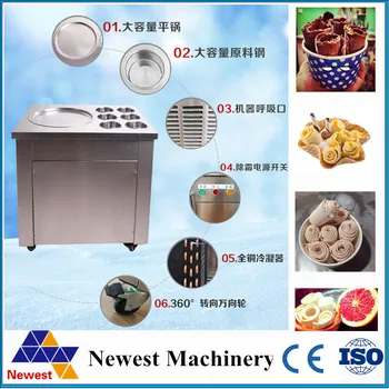 Commercial Stainless Steel Fried ice machine single pan with 6 container, round pan fried ice cream machine
Commercial Stainless Steel Fried ice machine single pan with 6 container, round pan fried ice cream machine
