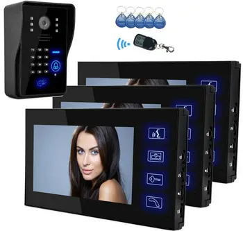 YobangSecurity Video Intercom 7"Inch Monitor Wired Video Doorbell Door Phone Intercom RFID Access Control 1 Camera 3 Monitor
YobangSecurity Video Intercom 7"Inch Monitor Wired Video Doorbell Door Phone Intercom RFID Access Control 1 Camera 3 Monitor