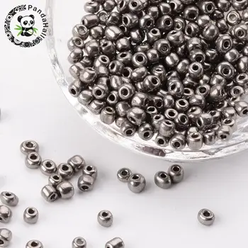 6/0 Glass Seed Beads Small Beads, Round Hole Rocailles, Opaque Gray, about 4mm in diameter, about 4500pcs/pound
6/0 Glass Seed Beads Small Beads, Round Hole Rocailles, Opaque Gray, about 4mm in diameter, about 4500pcs/pound