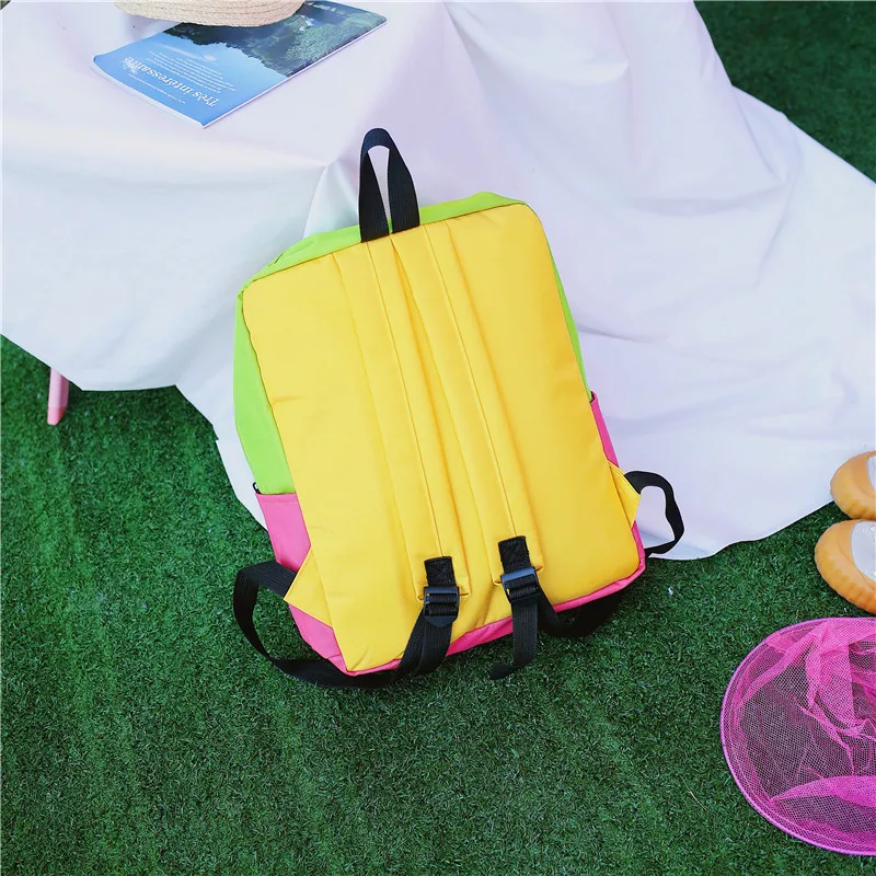 Menghuo Panelled Backpack Women Large Capacity School Backpack Bags for Girls 2018 Clown Printing Ultralight Backpack MochilasIMG_8326