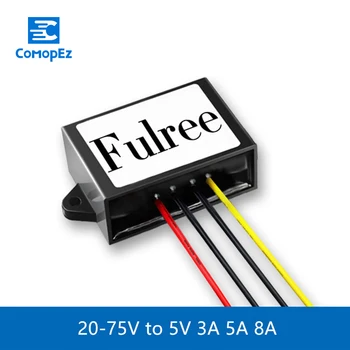 Power Supply Converter DC/DC Step-down 24V/36V/48V/60V to 5V 3A5A8A Waterproof Control Car Module Auto Protection Size58*40*22mm
Power Supply Converter DC/DC Step-down 24V/36V/48V/60V to 5V 3A5A8A Waterproof Control Car Module Auto Protection Size58*40*22mm