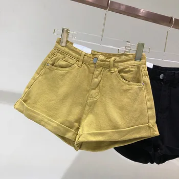 Girls Denim Mini Compression Shorts Women Sexy Slim High Waist Yellow Wide Leg Sports Shorts Curling Cotton Large Size Breeches
Girls Denim Mini Compression Shorts Women Sexy Slim High Waist Yellow Wide Leg Sports Shorts Curling Cotton Large Size Breeches