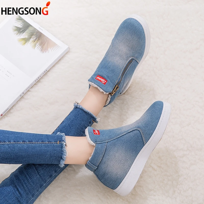 Fleece Push Warm Winter Shoes Women Denim Jeans Boots Snow Boots Classic High Top Round Toe Flat Casual Shoes zapatos de mujer
Fleece Push Warm Winter Shoes Women Denim Jeans Boots Snow Boots Classic High Top Round Toe Flat Casual Shoes zapatos de mujer