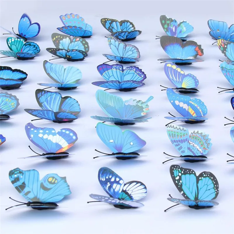 Stickers on the wall 3D DIY Decal Wall Sticker Home Decor Rainbow Butterfly Stickers Room Decor Drop shipping product X0719#30 7