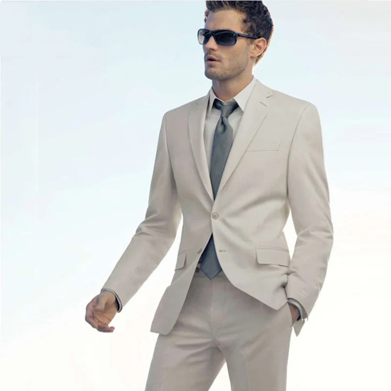 Beige Wedding Men Suits Slim Fit Groom Wear Tuxedos 2 Pieces (Jacket+Pants) Prom Business Suits Best Man Costume Homme Blazer
Beige Wedding Men Suits Slim Fit Groom Wear Tuxedos 2 Pieces (Jacket+Pants) Prom Business Suits Best Man Costume Homme Blazer