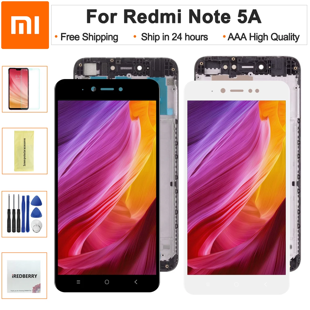 100% New Display For XIAOMI Redmi Note 5A / Note 5A Prime LCD Touch Screen Digitizer With Frame Y1 / Y1 Lite Black White
100% New Display For XIAOMI Redmi Note 5A / Note 5A Prime LCD Touch Screen Digitizer With Frame Y1 / Y1 Lite Black White