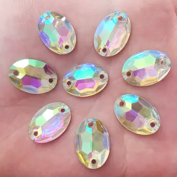 50 pcs 13*18mm shiny AB Resin oval gem Flat back beads rhinestone 2 hole scrapbook diy jewelry making accessories PF532
50 pcs 13*18mm shiny AB Resin oval gem Flat back beads rhinestone 2 hole scrapbook diy jewelry making accessories PF532