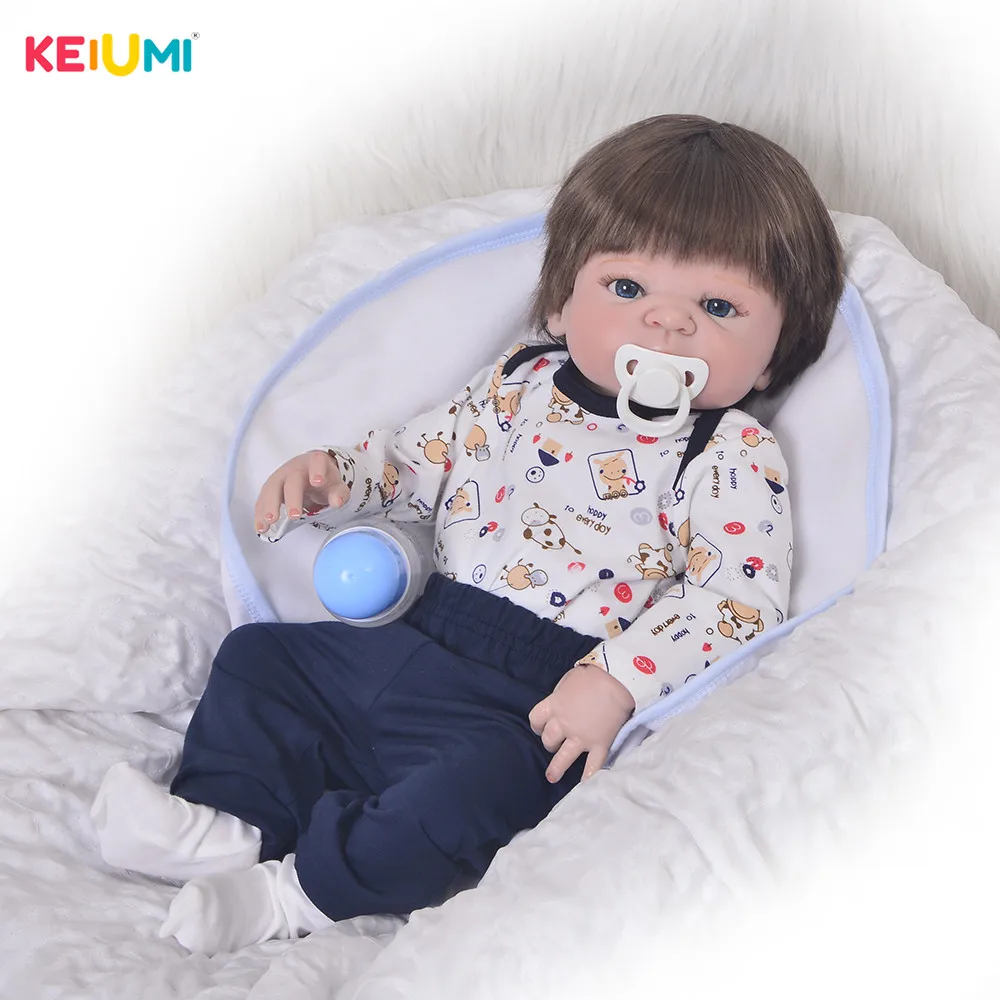 Handsome 23'' Newborn Doll Lifelike Full Silicone Reborn Dolls Babies Rooted Synthetic Hair Toys Fashion Kids Birthday Gift
Handsome 23'' Newborn Doll Lifelike Full Silicone Reborn Dolls Babies Rooted Synthetic Hair Toys Fashion Kids Birthday Gift
