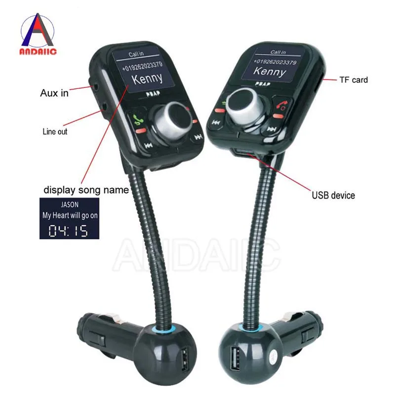 MP3 Car Player Bluetooth Car Kit Handsfree FM Transmitter 2A USB Cellphone Fast Charging
MP3 Car Player Bluetooth Car Kit Handsfree FM Transmitter 2A USB Cellphone Fast Charging