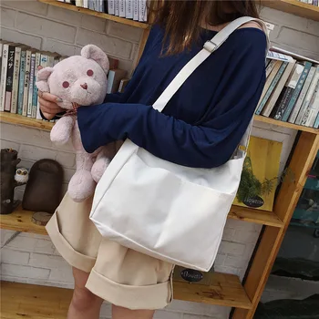 2019 Summer New Hot Fashion Solid Color Canvas Handbags for Women Female Students School Bags Shoulder Bags Messenger Bags
2019 Summer New Hot Fashion Solid Color Canvas Handbags for Women Female Students School Bags Shoulder Bags Messenger Bags