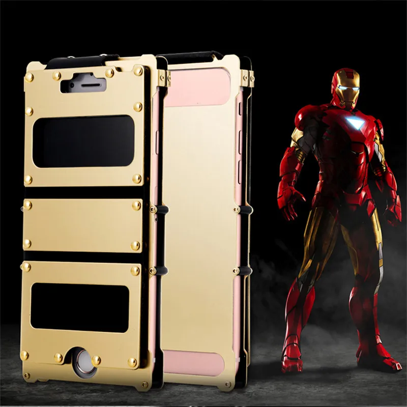 For Iphone 7 7Plus Armor King Anti-knock Rivets Flip Metal Phone Case for Apple Iphone5S SE 6S PLUS Stainless Steel+Leather Case
For Iphone 7 7Plus Armor King Anti-knock Rivets Flip Metal Phone Case for Apple Iphone5S SE 6S PLUS Stainless Steel+Leather Case