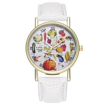 Women's Watch Quartz Watch Vegetable Ilustration Leather Strap Round Dial Quartz Watches Exquisite Workmanship Casual
Women's Watch Quartz Watch Vegetable Ilustration Leather Strap Round Dial Quartz Watches Exquisite Workmanship Casual