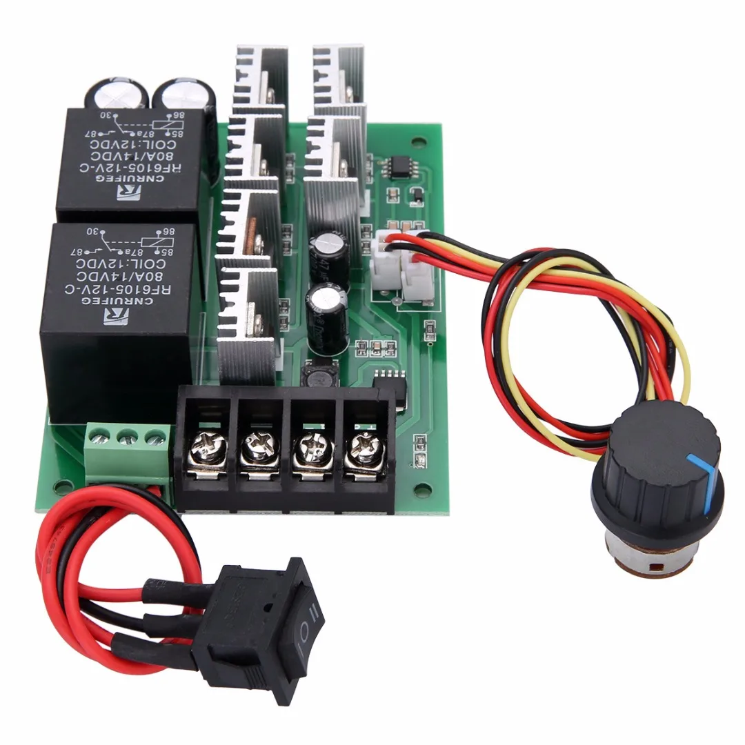 PWM Speed Control DC 10V-50V 12/24/36/48V 60A Brush Motor Speed Controller Regulator CW CCW Reversible Switch For DC Brush Motor