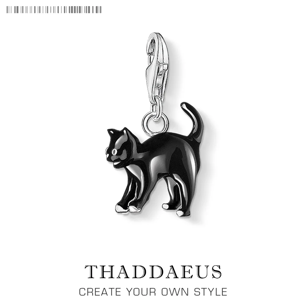 New Arrival Lovely Vintage Pendant Black Cat Enamel 925 Sterling Silver Charm Fit Chain Bracelet for Women Jewelry Accessories
New Arrival Lovely Vintage Pendant Black Cat Enamel 925 Sterling Silver Charm Fit Chain Bracelet for Women Jewelry Accessories