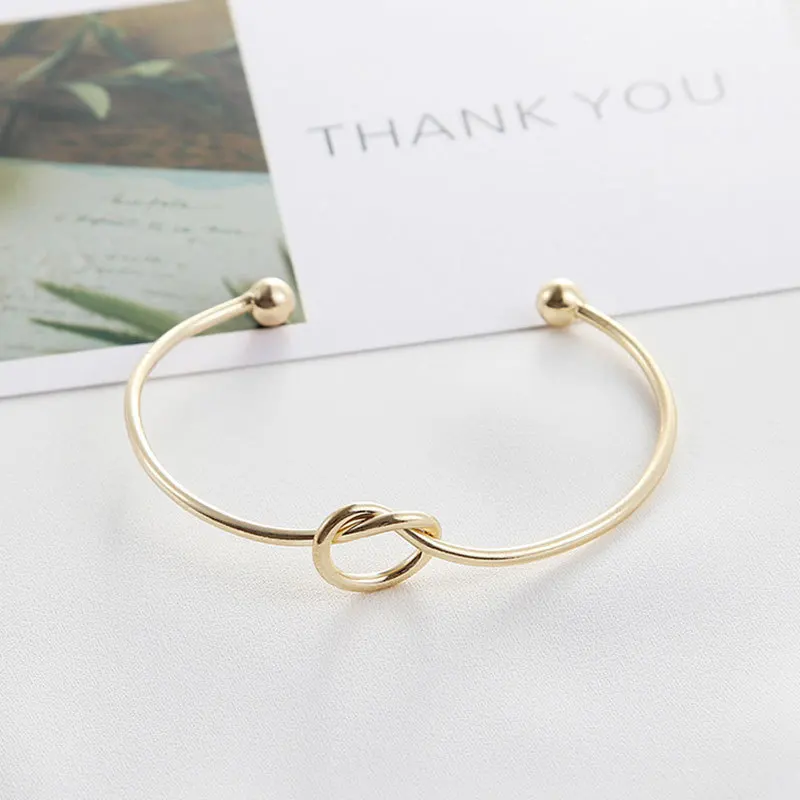 Vintage Bohemian Knotted Bangles Simple Twist Cuff Open Bracelet For Women Girl's Party Fashion Jewelry Silver/Gold/Black
Vintage Bohemian Knotted Bangles Simple Twist Cuff Open Bracelet For Women Girl's Party Fashion Jewelry Silver/Gold/Black