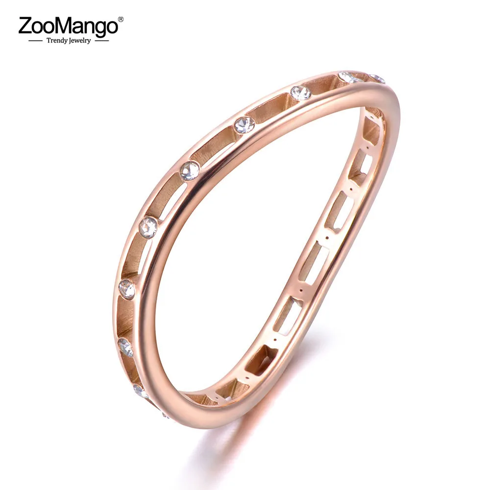 ZooMango Tension Setting CZ Crystal Anniversary Rings Jewelry For Women Rose Gold Stainless Steel Curved Girl's Ring ZR19018
ZooMango Tension Setting CZ Crystal Anniversary Rings Jewelry For Women Rose Gold Stainless Steel Curved Girl's Ring ZR19018