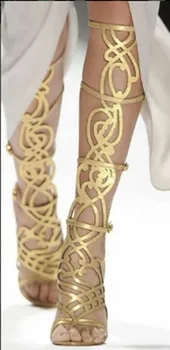 Gold Boots Summer Gladiators Woman Shoes Stiletto Heels Cut Out Sexy Long Boots Ankle Sandals Feminino Mujer T Show Boots
Gold Boots Summer Gladiators Woman Shoes Stiletto Heels Cut Out Sexy Long Boots Ankle Sandals Feminino Mujer T Show Boots