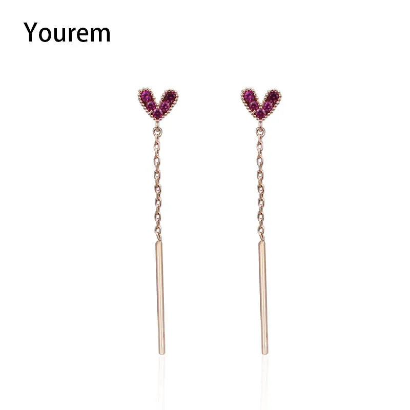 YOUREM cute romantic brief bar red heart dangle earrings women New brand bijoux femme earing 925 sterling silver needle wu095 
YOUREM cute romantic brief bar red heart dangle earrings women New brand bijoux femme earing 925 sterling silver needle wu095