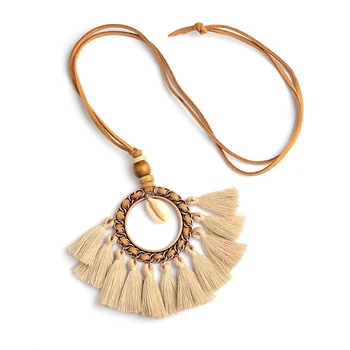 Miss Zoe Summer hot Mix Color Shell Wool tassels Long pendant Necklace Wood beads Leather chian Bohemian BOHO jewelry for Women
Miss Zoe Summer hot Mix Color Shell Wool tassels Long pendant Necklace Wood beads Leather chian Bohemian BOHO jewelry for Women