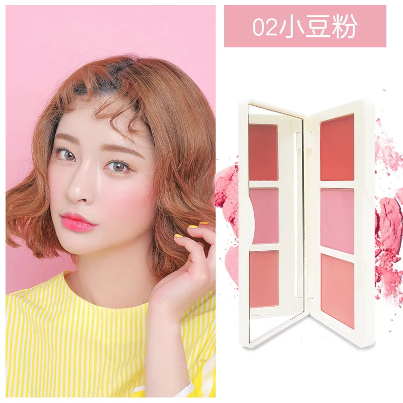 Makeup Cheek Blush Powder 3 Color Blusher Powder Pressed Foundation Face Makeup Blusher With Brush Face Blusher 
Makeup Cheek Blush Powder 3 Color Blusher Powder Pressed Foundation Face Makeup Blusher With Brush Face Blusher