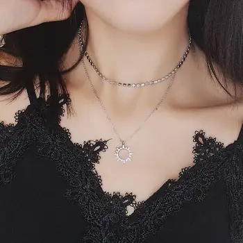 MENGJIQIAO 2018 New Korean Simple Double Layer Choker Necklace Women Fashion Shiny Rhinestone Sun Necklaces & Pendants Gift
MENGJIQIAO 2018 New Korean Simple Double Layer Choker Necklace Women Fashion Shiny Rhinestone Sun Necklaces & Pendants Gift
