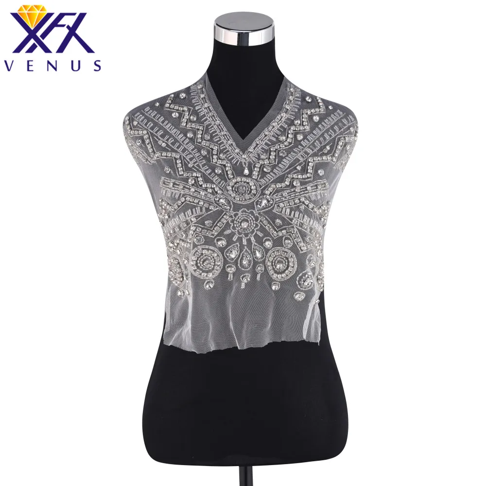 XINFANGXIU Handcrafted Bodice Crystal Rhinestone Applique Glass Beads Bridal Patch Wedding Dress Ball Gown Accessories
XINFANGXIU Handcrafted Bodice Crystal Rhinestone Applique Glass Beads Bridal Patch Wedding Dress Ball Gown Accessories