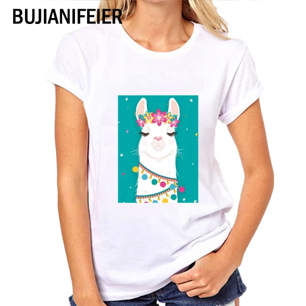 BUJIANIFRIER 2019 NEW SUMMER Short sleeves for women's wear cartoon Alpaca printed T-shirt BJN169
BUJIANIFRIER 2019 NEW SUMMER Short sleeves for women's wear cartoon Alpaca printed T-shirt BJN169