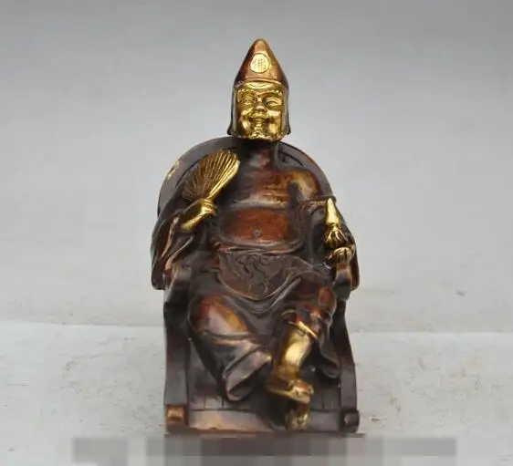 S00677 8"China Buddhism Bronze gilt Monk Arhat Happy Fo JiGong Buddha Fan gourd Statue (B0328)
S00677 8"China Buddhism Bronze gilt Monk Arhat Happy Fo JiGong Buddha Fan gourd Statue (B0328)