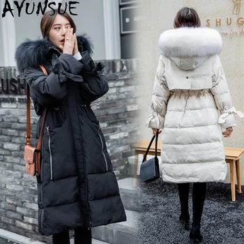 AYUNSUE 2020 Winter Down Jacket Woman Hooded Big Fur Collar Korean Long Duck Down Coat Women Jackets Parka Chaqueta Mujer KJ2555
AYUNSUE 2020 Winter Down Jacket Woman Hooded Big Fur Collar Korean Long Duck Down Coat Women Jackets Parka Chaqueta Mujer KJ2555