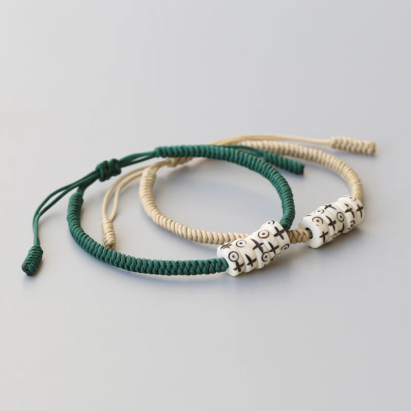 Reikinn Design Rope Tibetan Buddhist Handmade Lucky Knots With Tibetan Bone Bracelet Balance
Reikinn Design Rope Tibetan Buddhist Handmade Lucky Knots With Tibetan Bone Bracelet Balance