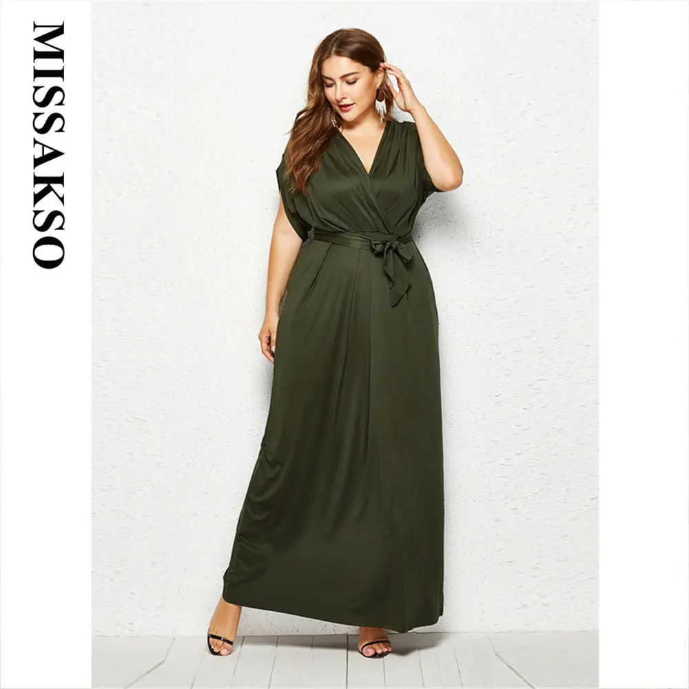 Missakso Spring Summer Dresses A Line Short Sleeve Solid Casual Women Large Size Dresses Red White Green Blue Dress With Sash
Missakso Spring Summer Dresses A Line Short Sleeve Solid Casual Women Large Size Dresses Red White Green Blue Dress With Sash