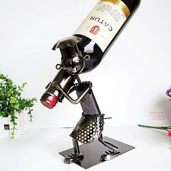 Fashion Metal Chef Liquor Wine Rack Crafts Dining Table Red Wine Bottle Home Bar Wine Holder Hanging Ddisplay Rack
Fashion Metal Chef Liquor Wine Rack Crafts Dining Table Red Wine Bottle Home Bar Wine Holder Hanging Ddisplay Rack