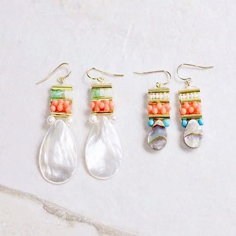 Bohemian Shell Drop Earrings Pearl Coral Lady Charm Earrings Baroque Fashion Jewelry Boucles d'oreilles femmes
Bohemian Shell Drop Earrings Pearl Coral Lady Charm Earrings Baroque Fashion Jewelry Boucles d'oreilles femmes