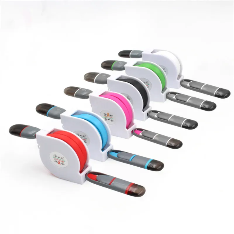2 in 1 USB Cable Micro Cables For Samsung Huawei Android Retractable USB Date Line Fast Charging Cables For iPhone Mobile Phone
2 in 1 USB Cable Micro Cables For Samsung Huawei Android Retractable USB Date Line Fast Charging Cables For iPhone Mobile Phone