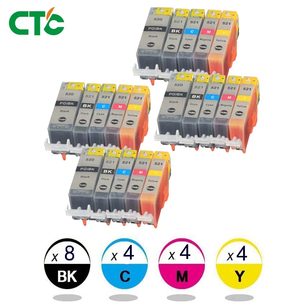20x Ink Cartridges PGI 520 CLI 521 for Canon PIXMA iP3600 4600 4700 MP 540 550 560 620 630 640 980 MX860 Printer with chip
20x Ink Cartridges PGI 520 CLI 521 for Canon PIXMA iP3600 4600 4700 MP 540 550 560 620 630 640 980 MX860 Printer with chip