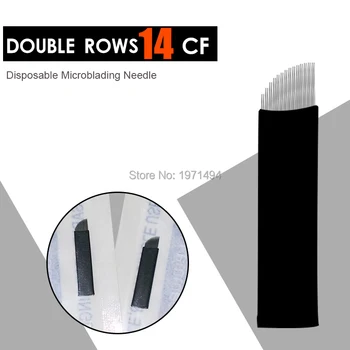 New arrival black double row microblading blade 14pin disposable embroidery tattoo eyebrow pen needle #14 permanent makeup 100pc
New arrival black double row microblading blade 14pin disposable embroidery tattoo eyebrow pen needle #14 permanent makeup 100pc