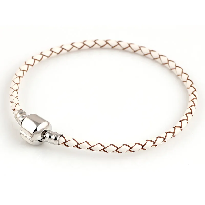 Summer Style white Genuine Leather Bracelet Chain Fit For Charms Bracelets DIY Metal fit for Alloy Glass European Big Hole Bead
Summer Style white Genuine Leather Bracelet Chain Fit For Charms Bracelets DIY Metal fit for Alloy Glass European Big Hole Bead