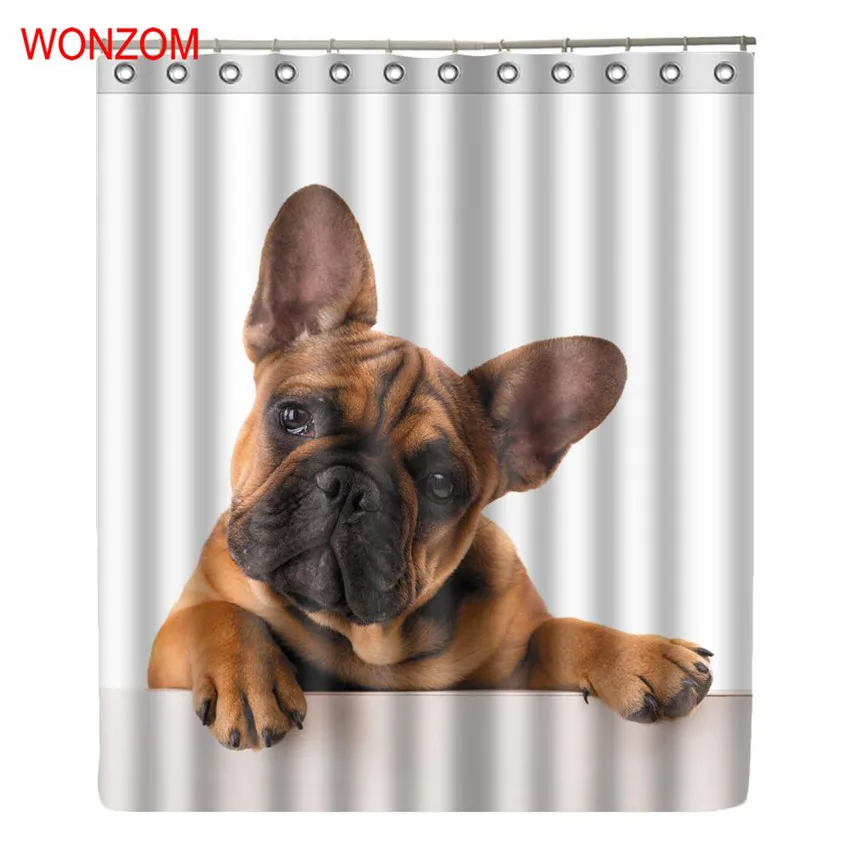 WONZOM Dog Curtains with 12 Hooks For Bathroom Decor Modern Animal Bath Waterproof Curtain 2017 New Bathroom Accessories
WONZOM Dog Curtains with 12 Hooks For Bathroom Decor Modern Animal Bath Waterproof Curtain 2017 New Bathroom Accessories