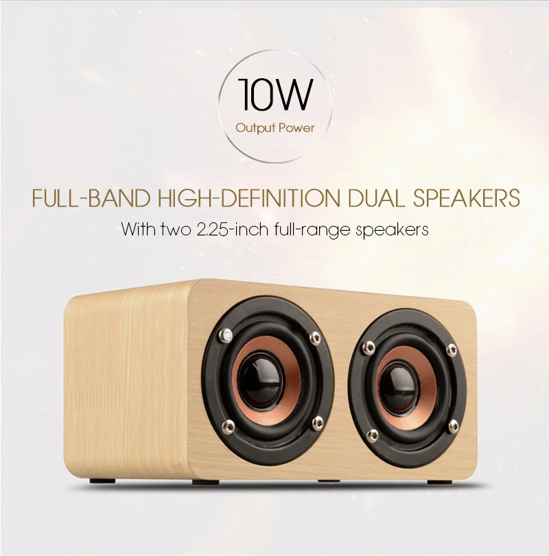 Wireless Bluetooth Portable Wooden Speaker TF Card Mic Wireless Bluetooth Portable Wooden Speaker TF Card Mic