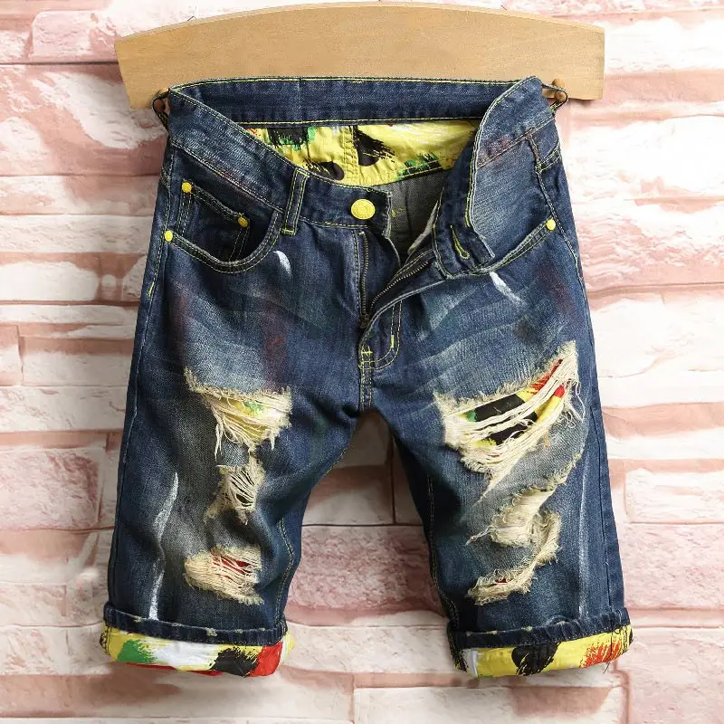Men Knee Length Denim Jeans Shorts Leisure Holes Ripped Short Jeans For Man 2019 Summer Biker Fashion Casual Male Shorts Plus 44
Men Knee Length Denim Jeans Shorts Leisure Holes Ripped Short Jeans For Man 2019 Summer Biker Fashion Casual Male Shorts Plus 44