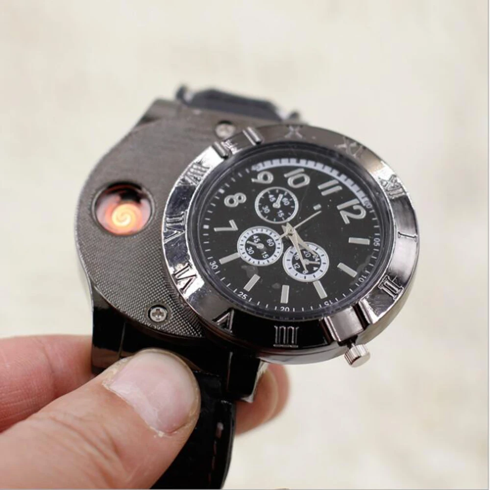 Fashion Men Watch Leather Strap Analog Quartz Wristwatch Lady Business Luxury USB Charge Cigarette Lighter Dual Use Watches
Fashion Men Watch Leather Strap Analog Quartz Wristwatch Lady Business Luxury USB Charge Cigarette Lighter Dual Use Watches