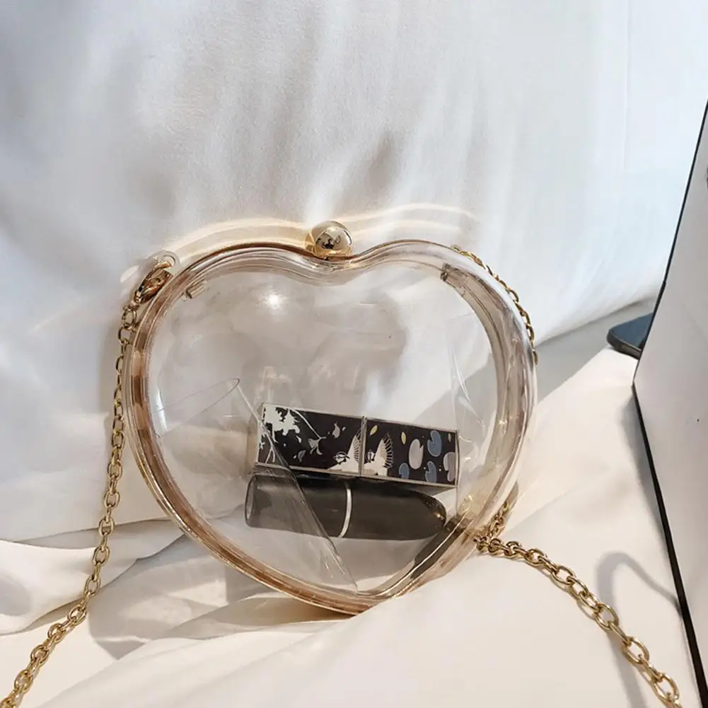 Fashion Heart Shaped Lolita Trap Transparent Women Clutch Evening Bag Acrylic Party Bag Transparent Handbag Chain Clear Bag
Fashion Heart Shaped Lolita Trap Transparent Women Clutch Evening Bag Acrylic Party Bag Transparent Handbag Chain Clear Bag